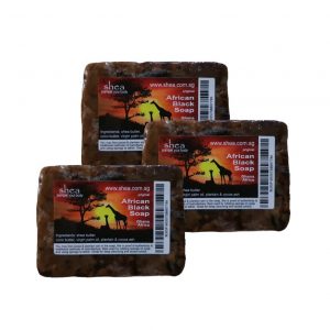Pure African Black Soap 100gm 3 Pack (ABS)